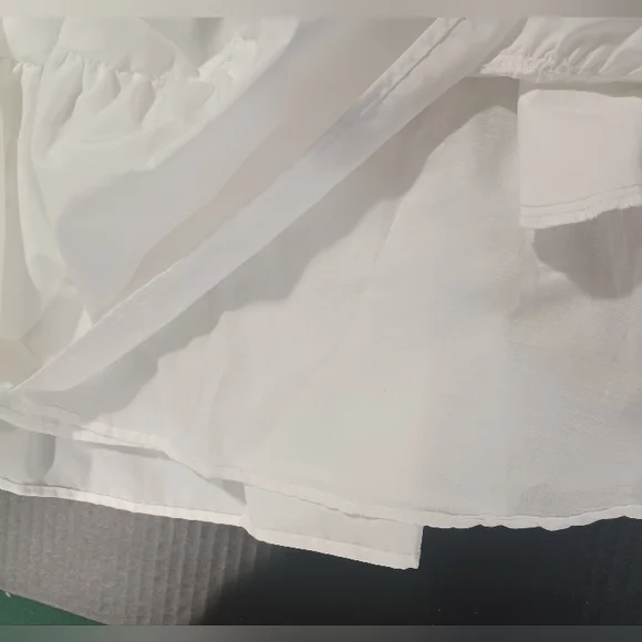 Zara White Rosette Minidress - Picture 4 of 8